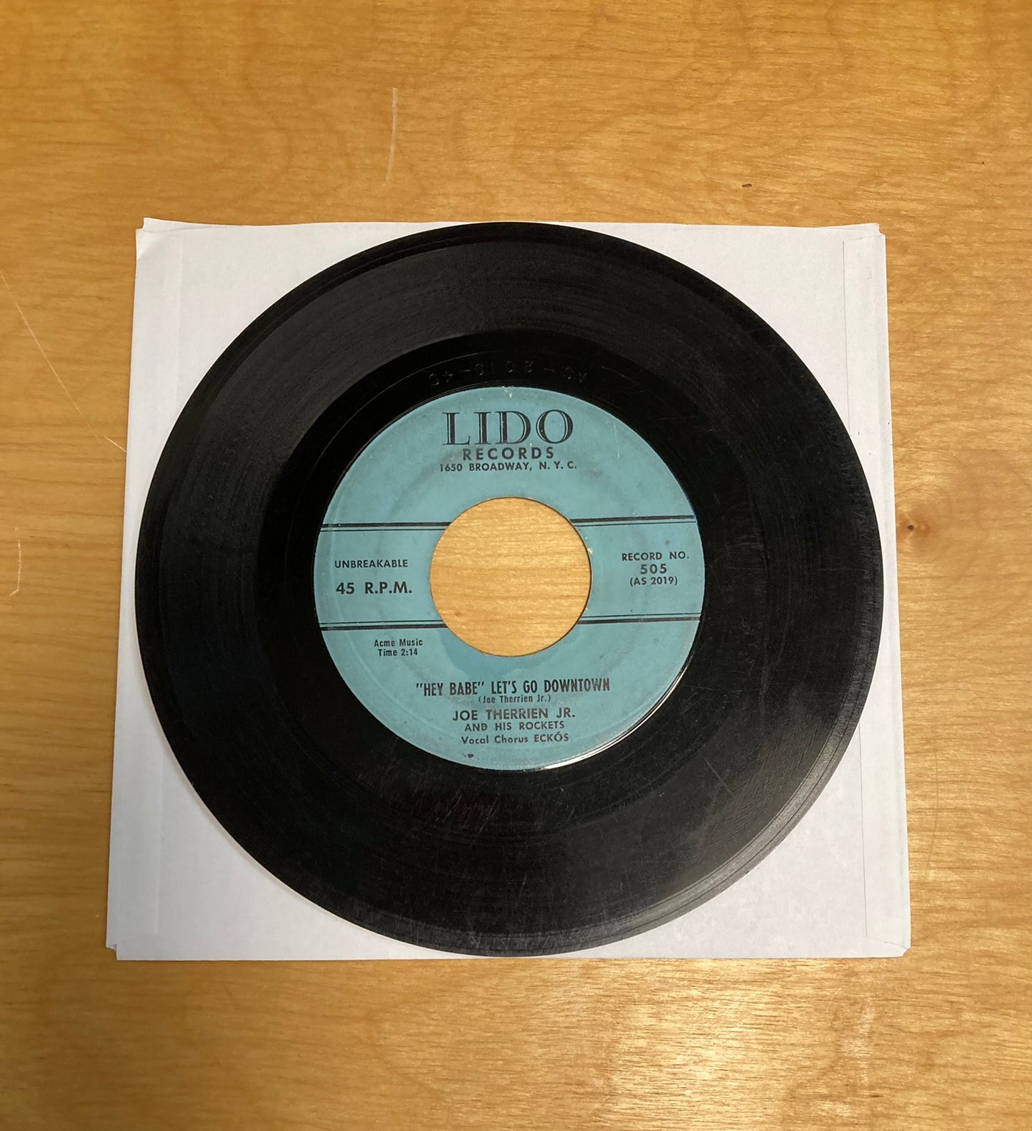 "Hey Babe" Let's Go Downtown / Come Back To Me Darling - Joe Therrien Jr. And His Rockets