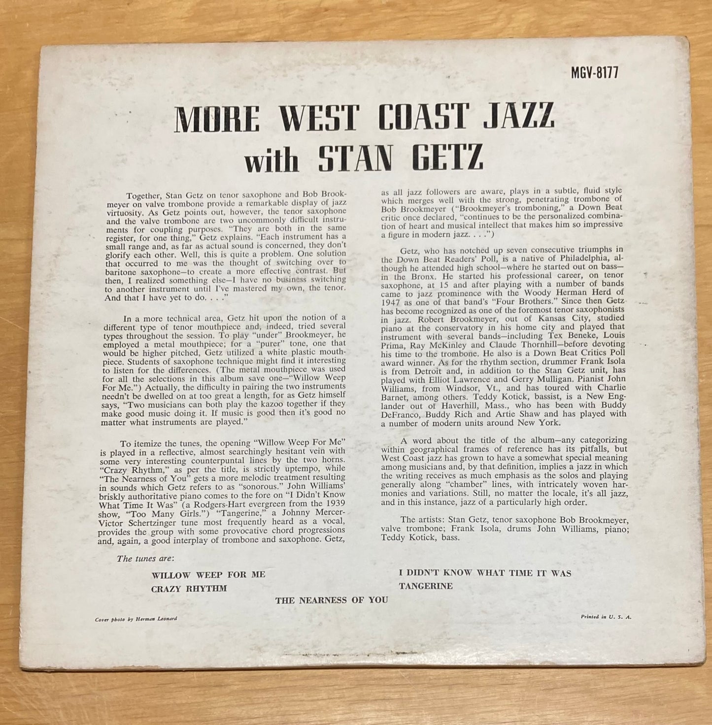 More West Coast Jazz - Stan Getz