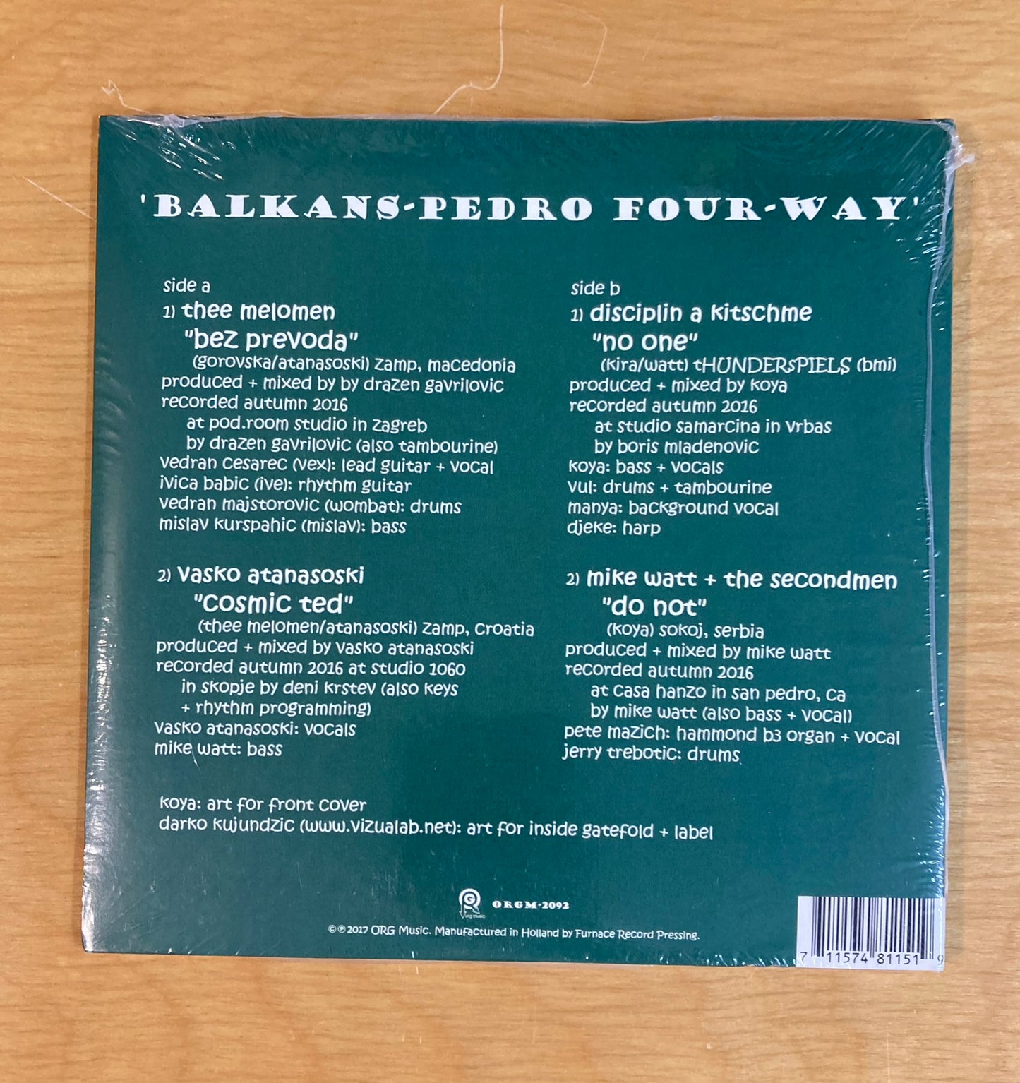 Balkans-Pedro Four-Way - Thee Melomen, Vasko Atanasoski, Disciplin A Kitschme, Mike Watt + The Secondmen