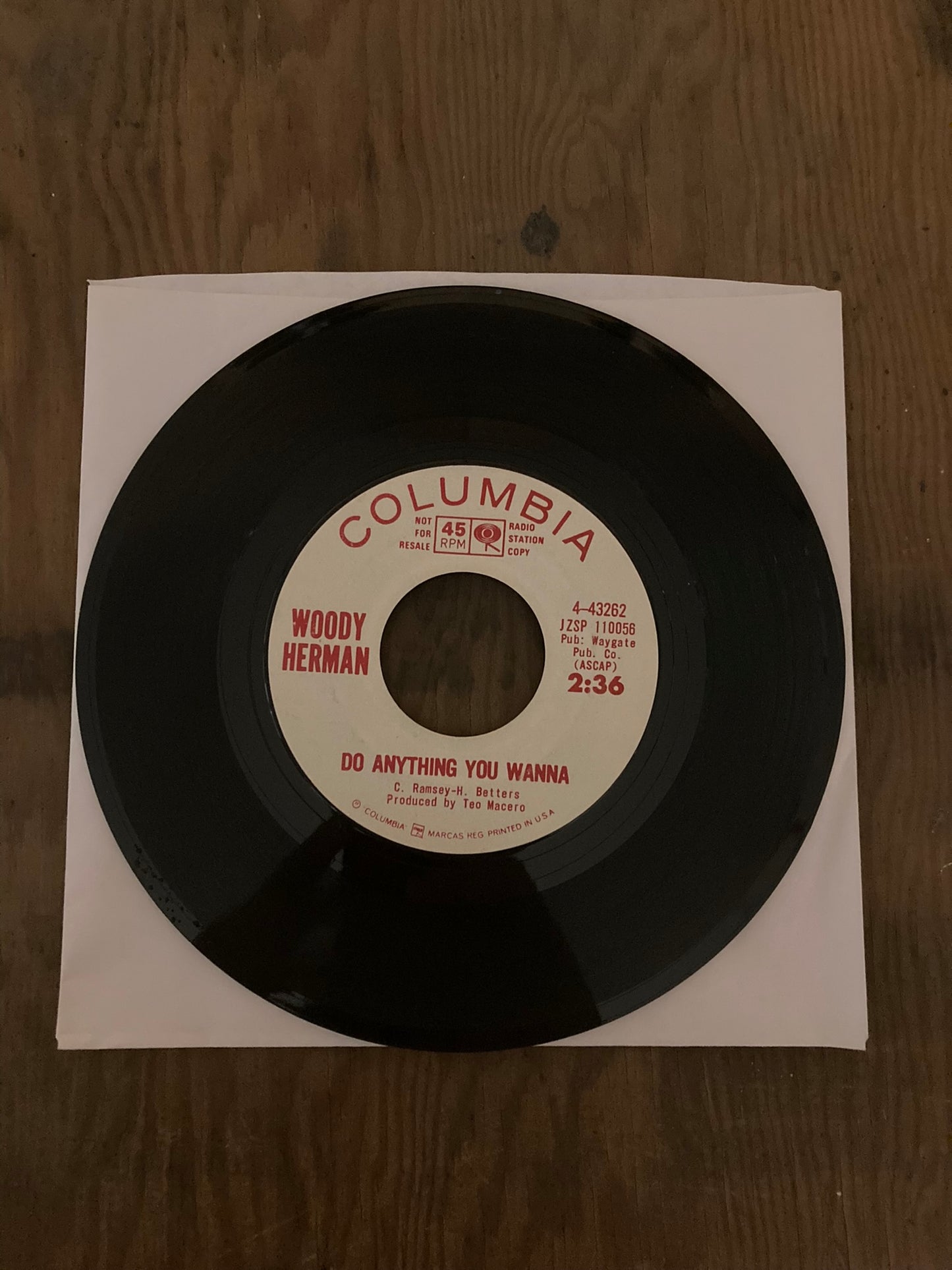 My Favorite Things / Do Anything You Wanna - Woody Herman *Radio Station Copy*