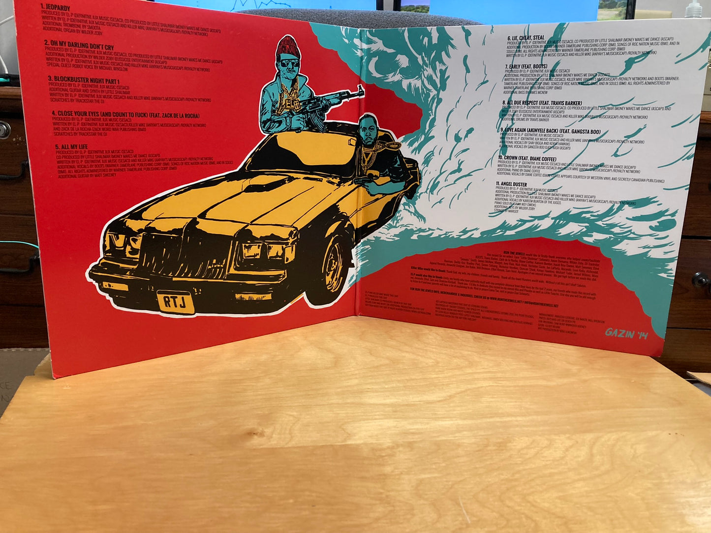 Run The Jewels 2 - Run The Jewels *Swirl Teal Vinyl, Lyrics Poster*
