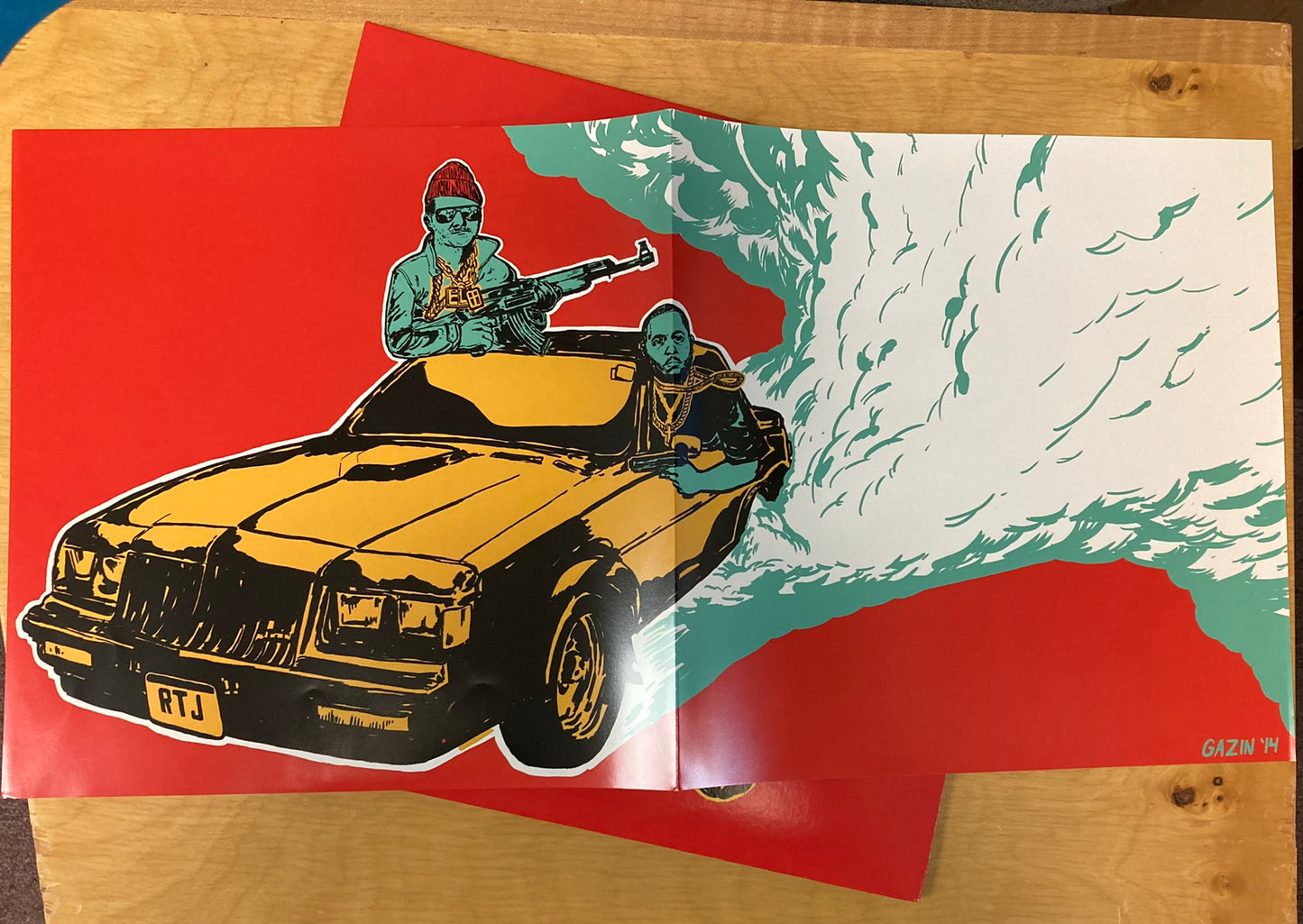Run The Jewels 2 - Run The Jewels *Swirl Teal Vinyl, Lyrics Poster*