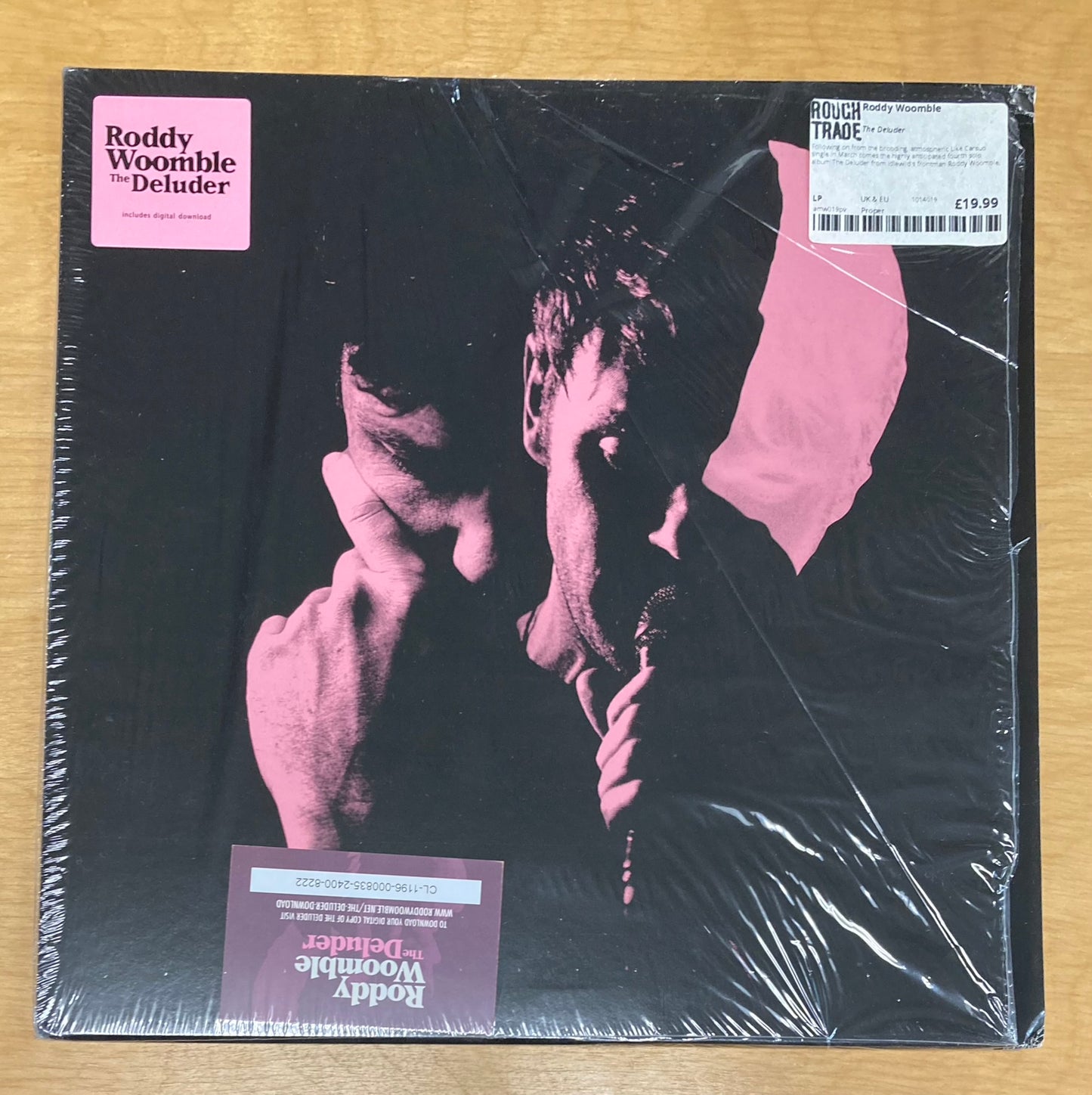 The Deluder - Roddy Woomble *Pink Vinyl, UK Pressing, Shrink Wrap*
