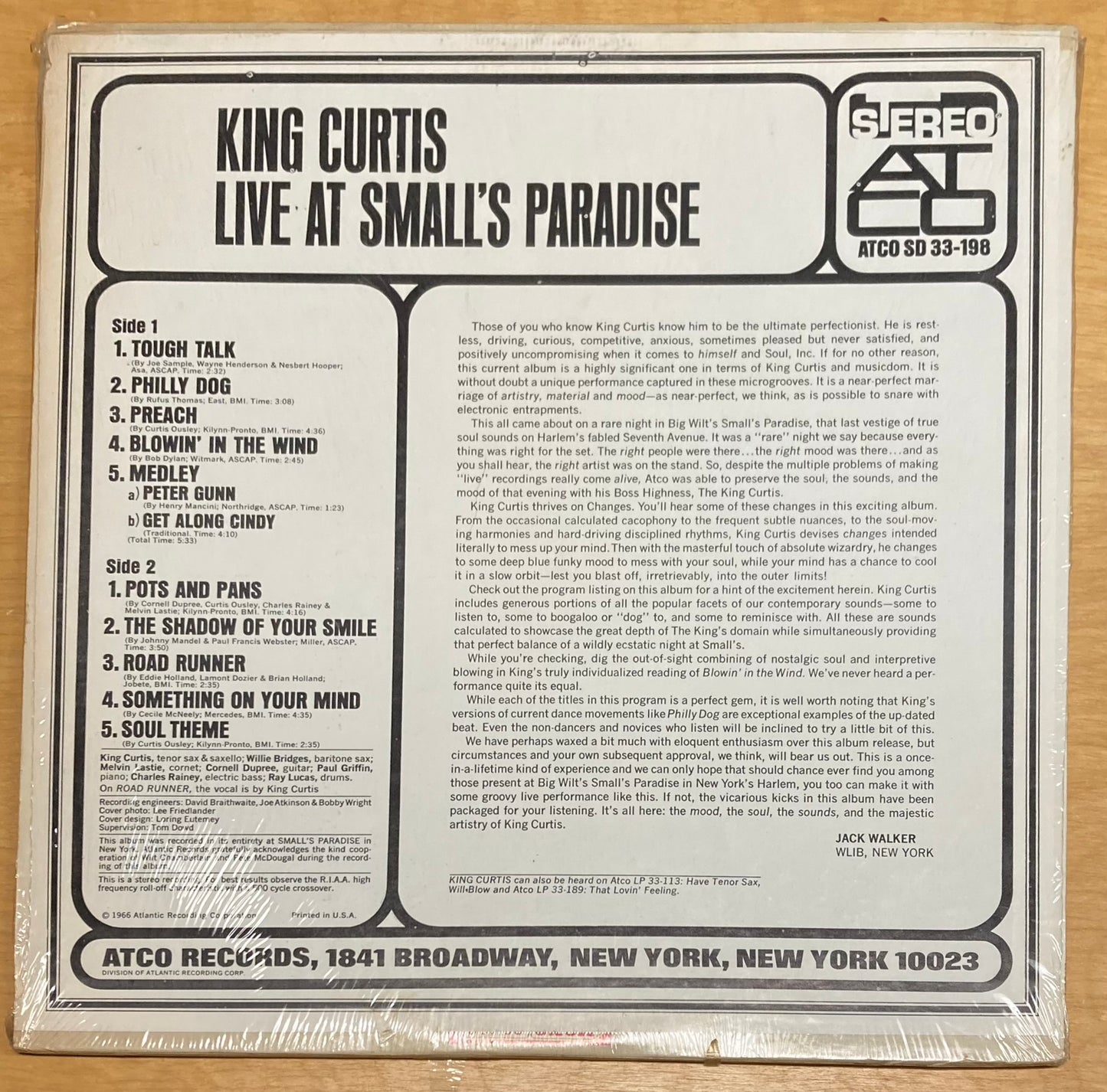 Live At Small's Paradise - King Curtis *Hype Sticker, Shrink Wrap*