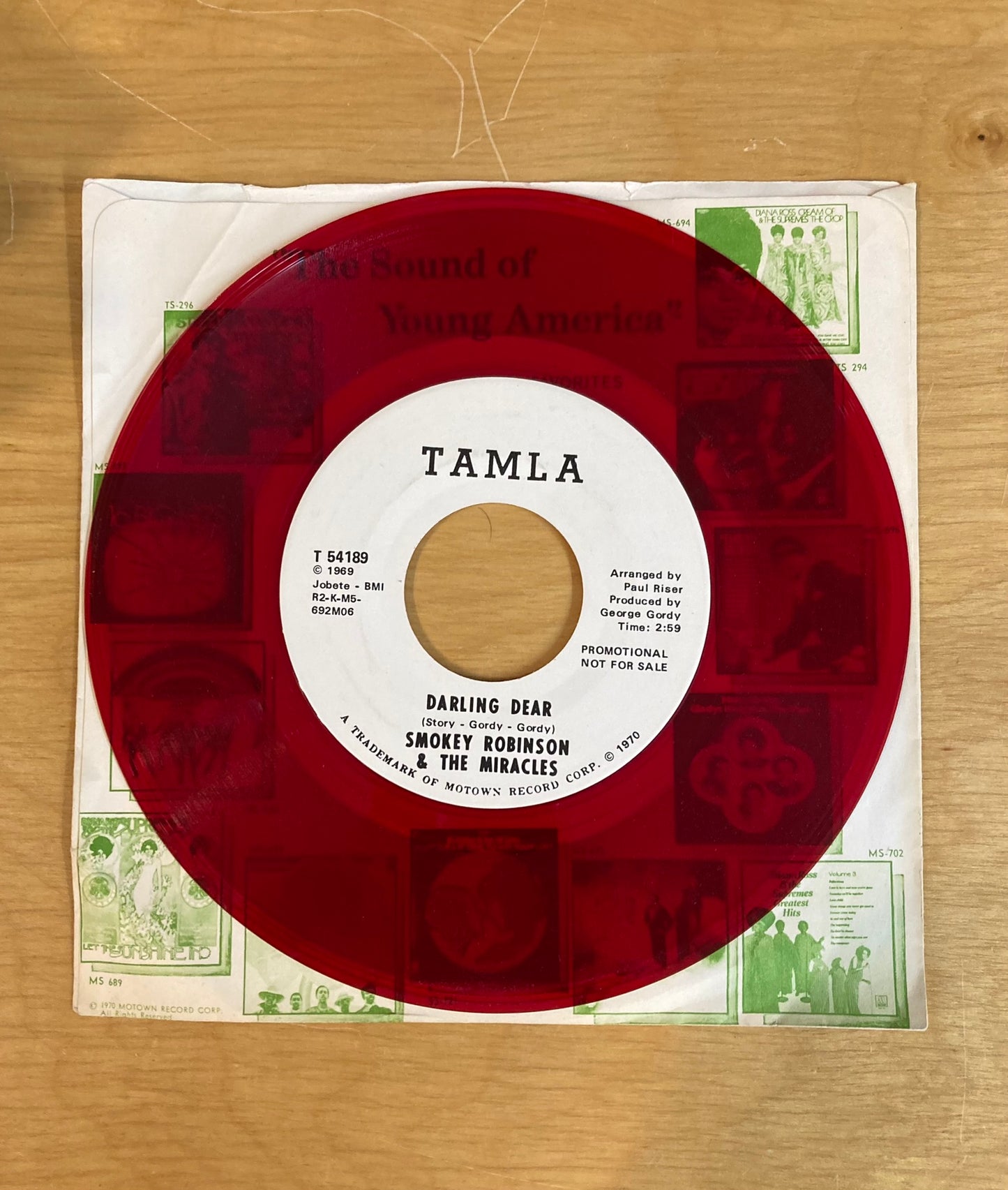 Darling Dear - Smokey Robinson & The Miracles *Promo, Red Vinyl*