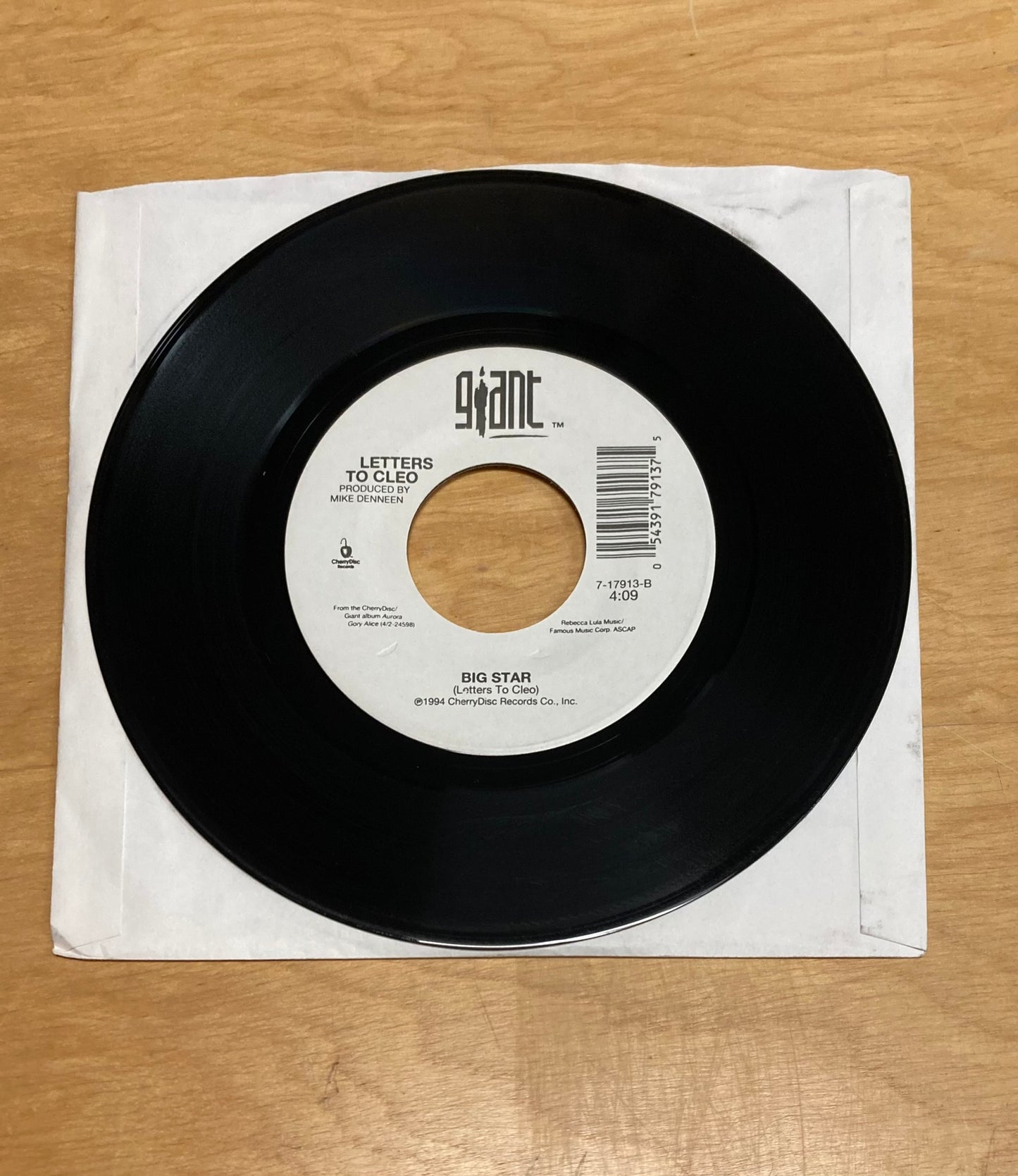Here & Now/Big Star - Letters To Cleo *Jukebox Label*
