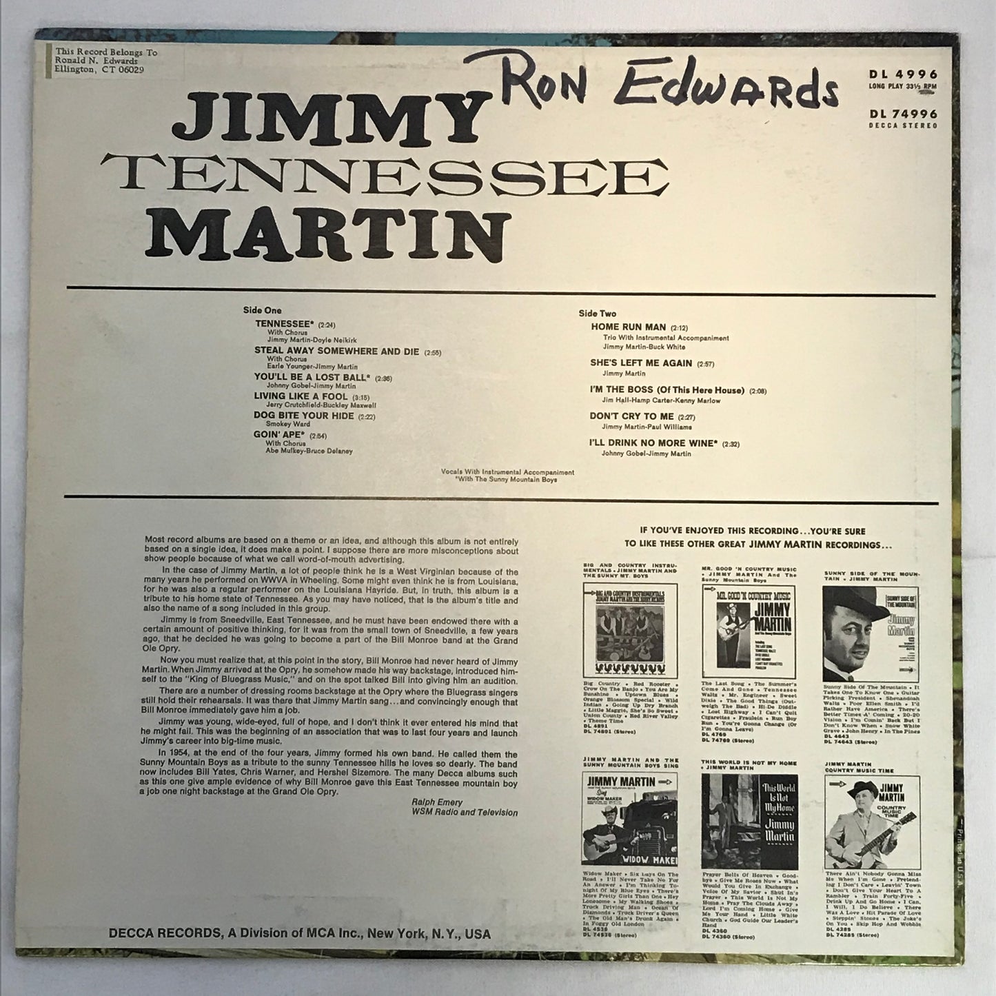 Tennessee - Jimmy Martin